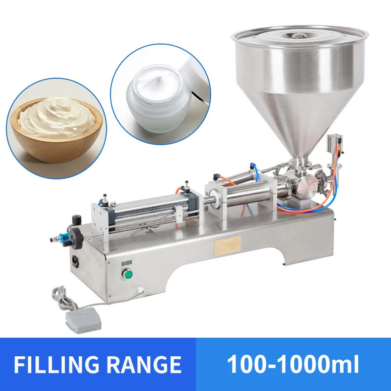 OLOEY 100-1000 мл одинарная голова крем шампунь пневматическая машина для наполнения поршня косметическая паста Крем машина для розлива шампуня