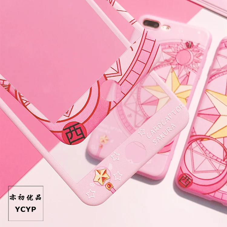 Чехол для iphone XS Max Sailor Moon+ пленка для экрана из закаленного стекла, Чехол для карт Sakura для iphone X XR 6 6 S 7 plus 8 8 plus