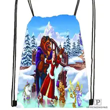 Custom beauty_beast походная сумка на шнурке милый рюкзак для детей(черная спинка) 31x40 см#180612-02-19