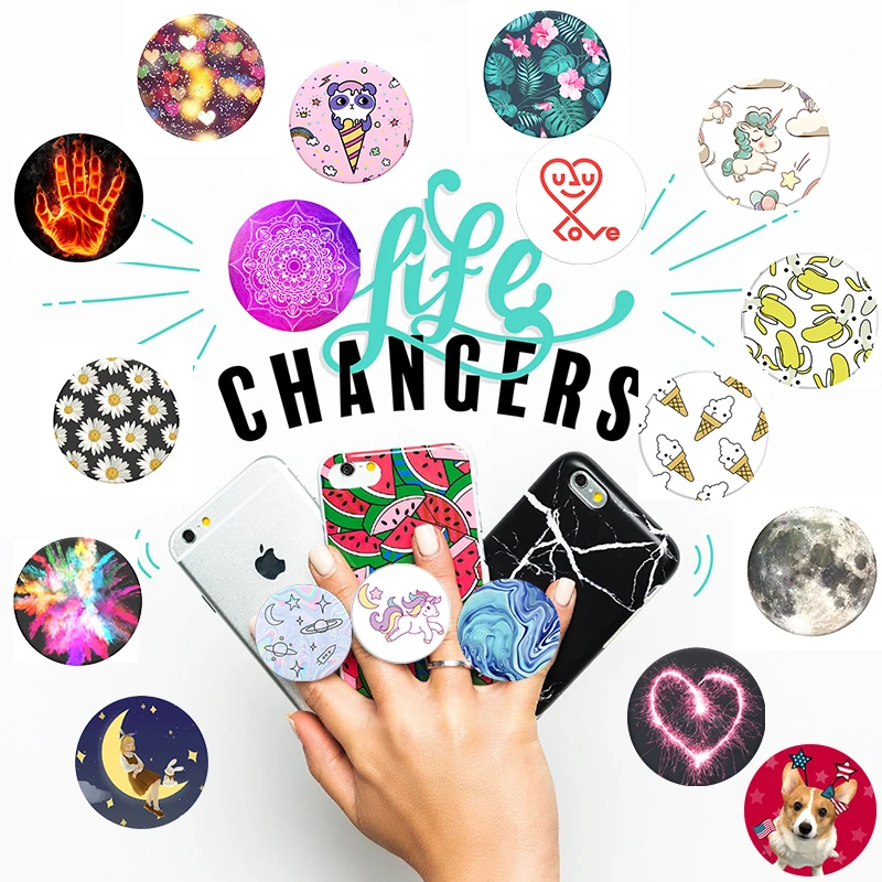 

PopSoket Universal Mobile Phone попсокет Stretch Pocket Socket Expanding Stand Finger Holder Flexible Cute PipSocket Desk Stand