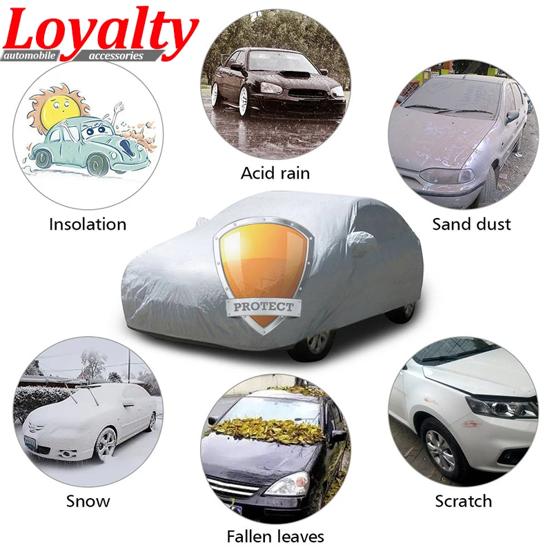 

Car-Covers for Sedan Indoor Outdoor Full Car Cover Sun UV Snow Dust Resistant Protection Size S M L XL XXL Car Covers