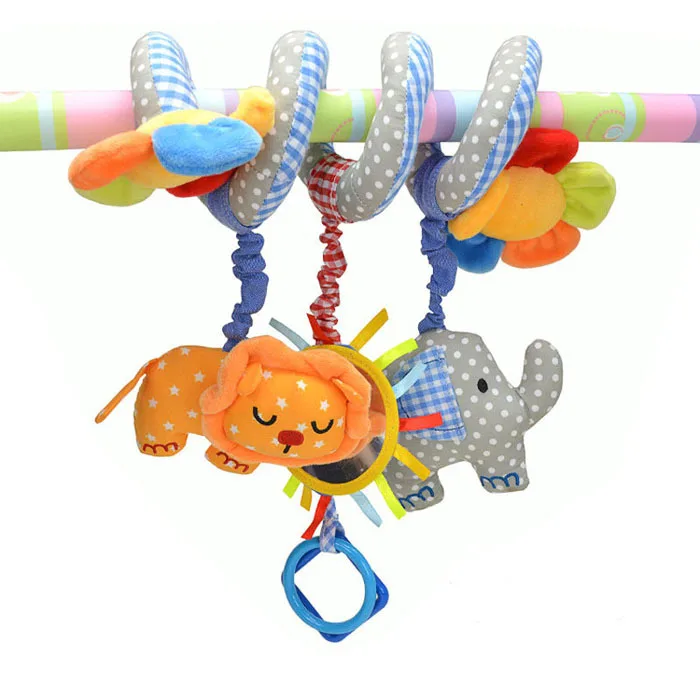 Baby Toy Crib Car Bed Stroller Plush Spiral Hanging Decoration Toy Ring