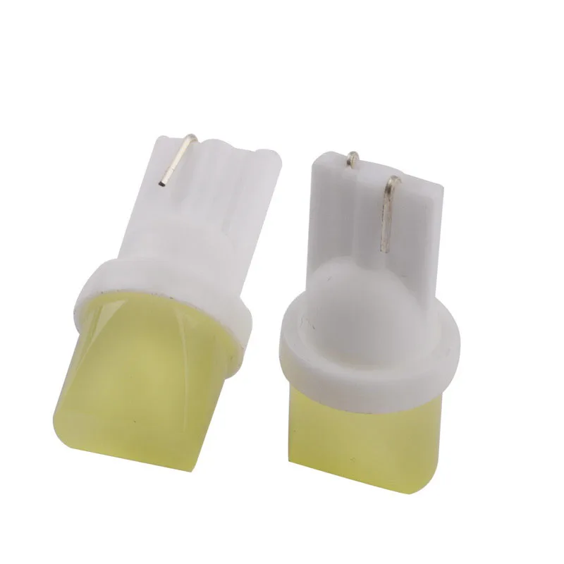 10 шт. автомобильный led 12 В T10 cob 194 168 W5W 1,5 W керамический корпус супер яркий белый автомобильный клиновидный боковой номерной знак лампа|Сигнальная лампа| | АлиЭкспресс