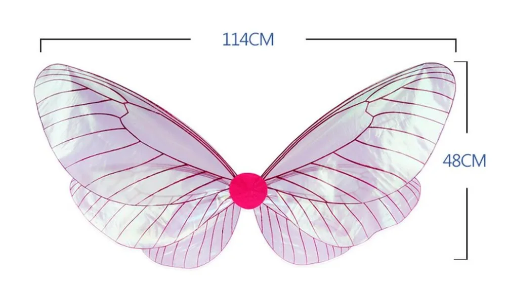 Фея Эльф принцесса ангел крылья бабочки для женщин девушки Хэллоуин вечерние костюмы для косплея сценическая фотография - Цвет: Красный