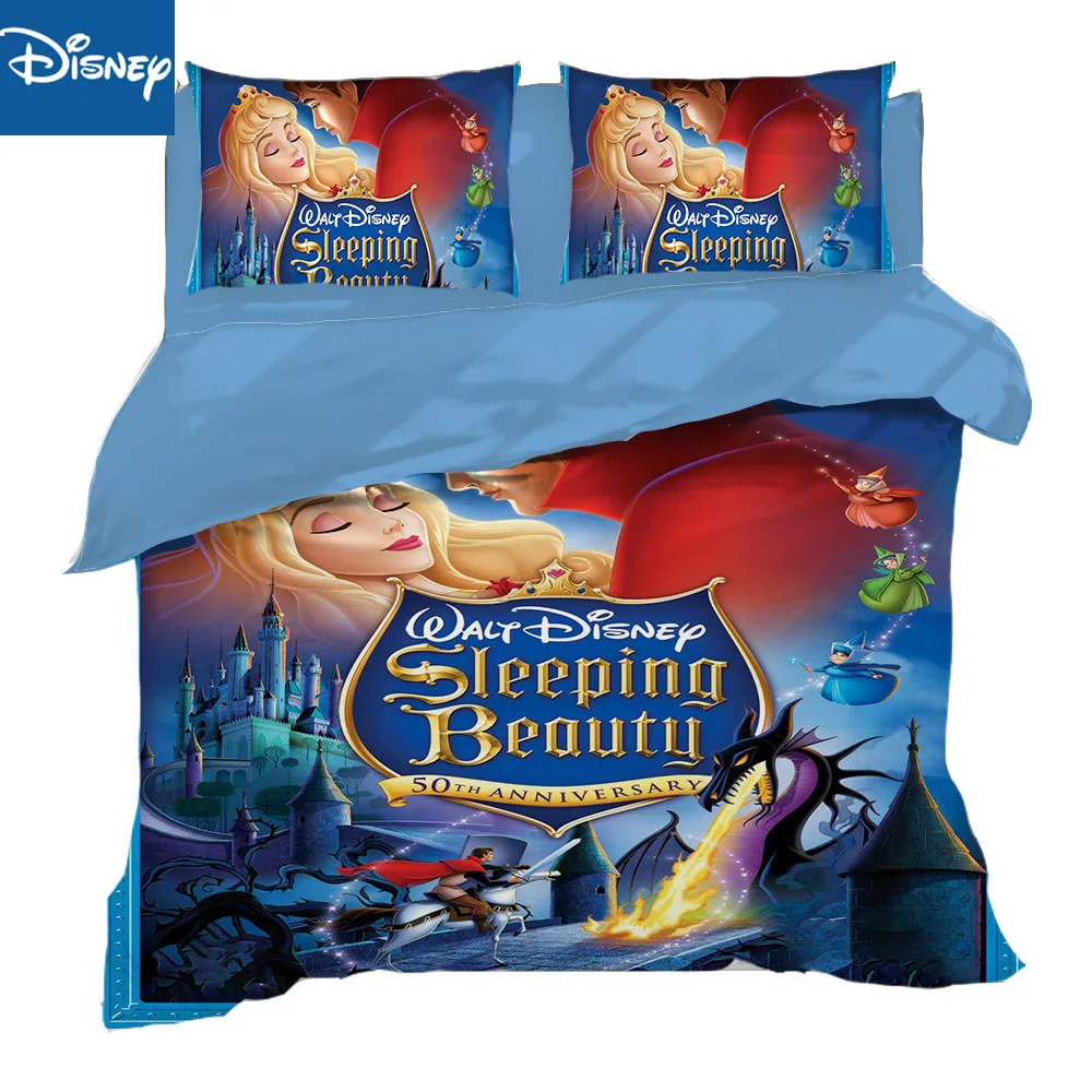 Disney Princess 3d Printing Comforter Bedding Set Twin Size Quilt