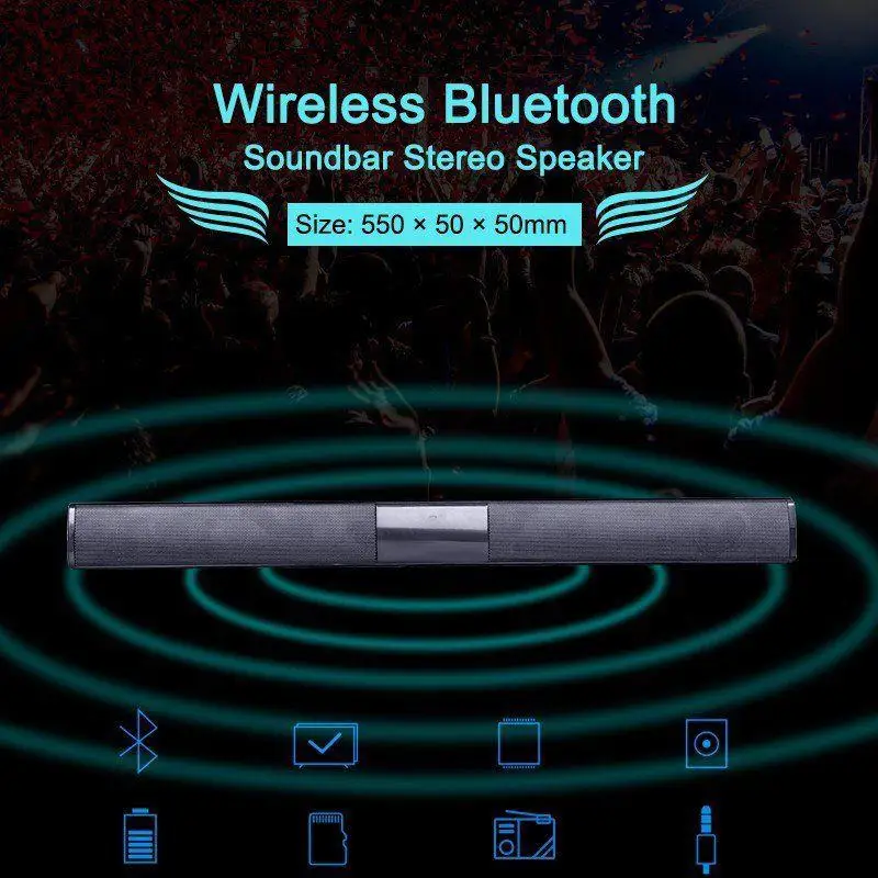 Kuulee беспроводная звуковая панель с Bluetooth акустическая система домашний кинотеатр Soundbar, сабвуфер