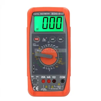 

Hd Hd2101b Digital Multimeter Dmm Ammeter Voltmeter Ohmmeter W Capacitance Hfe & Lcd Backlight Meter Tester Digital Multimeter