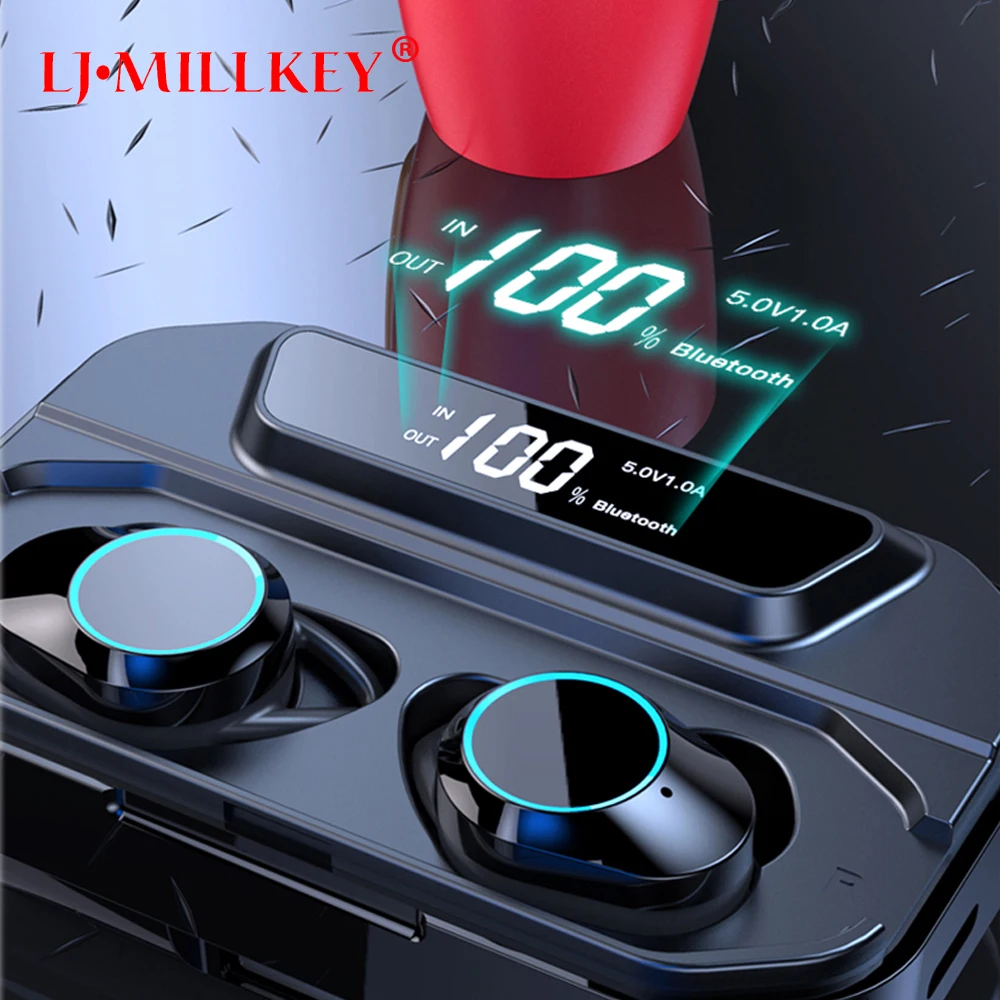 

TWS 5.0 Wireless Bluetooth Earphone Stereo Earbud Headset With Charging Box For All Bluetooth tablet Smart phone earphone YZ276