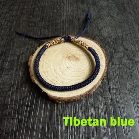 RINHOO винтажные Тибетские буддийские очаровательные тибетские браслеты и браслеты для женщин и мужчин ручной работы с узлами веревочный браслет "Будда" - Окраска металла: blue