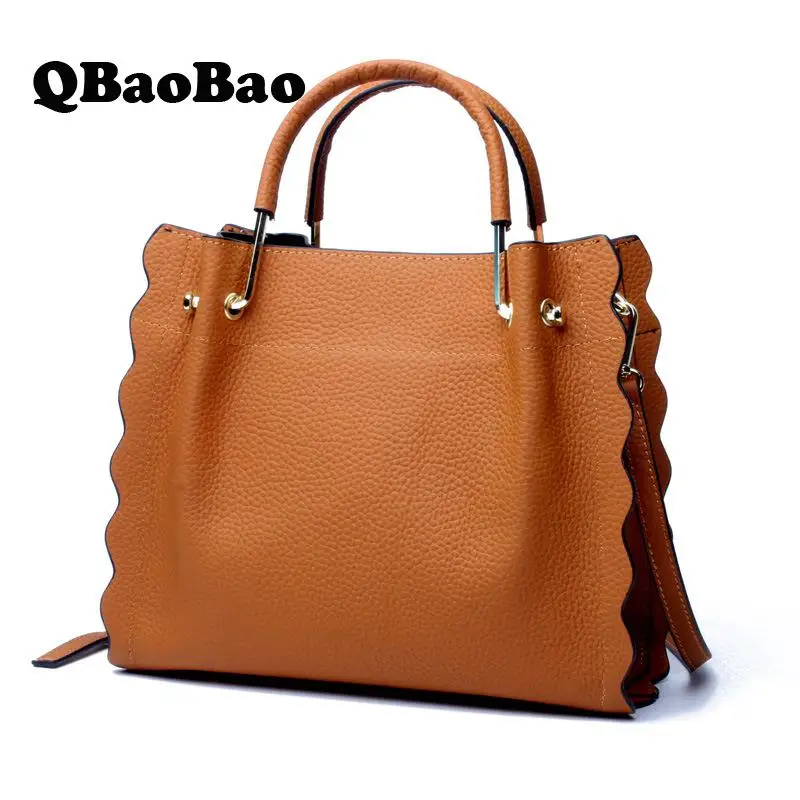 

Genuine Leather Bolsa Feminina Bag Women Tote Cowhide Tote Shoulder Female Handbag Brand Designer New Leather Large Capasity Bag