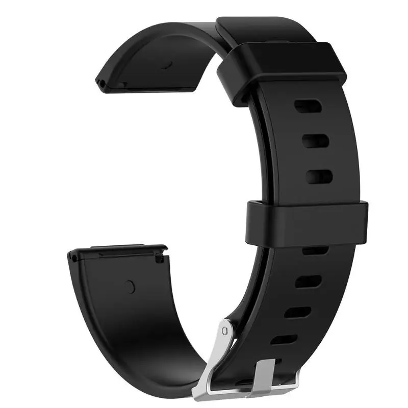Прочный умный ремень для Fitbit Versa ремешок запасные части Браслет для Fitbit Versa Браслет Fit bit коннектор ремень Горячий - Цвет: Black