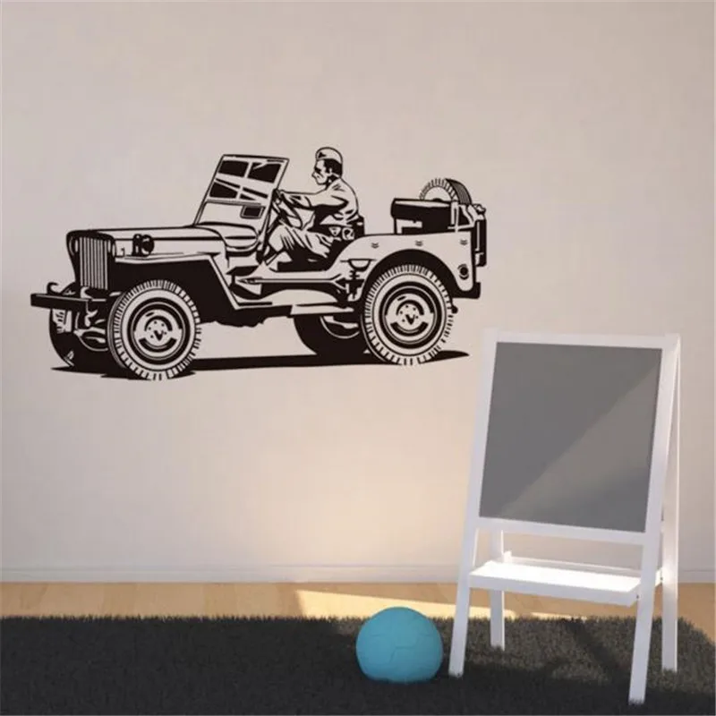 

Army Truck Self Adhesive Wall Sticker Vinyl Wall Decals For Kids Room Home Decor New Design