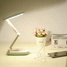 18650 Батарея Портативный светодиодный настольная лампа 4 режима диммер складной гексакоптер 3-Слои тела Настольный светильник Перезаряжаемые USB светодиодный настольные лампы