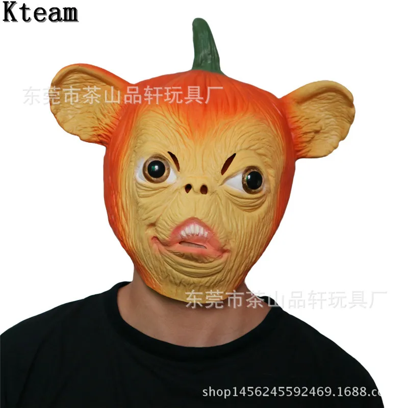Top Grade 100 Latex Halloween Mask Pumpkin elf Mask Creepy Realistic Crazy Rubber Super Creepy