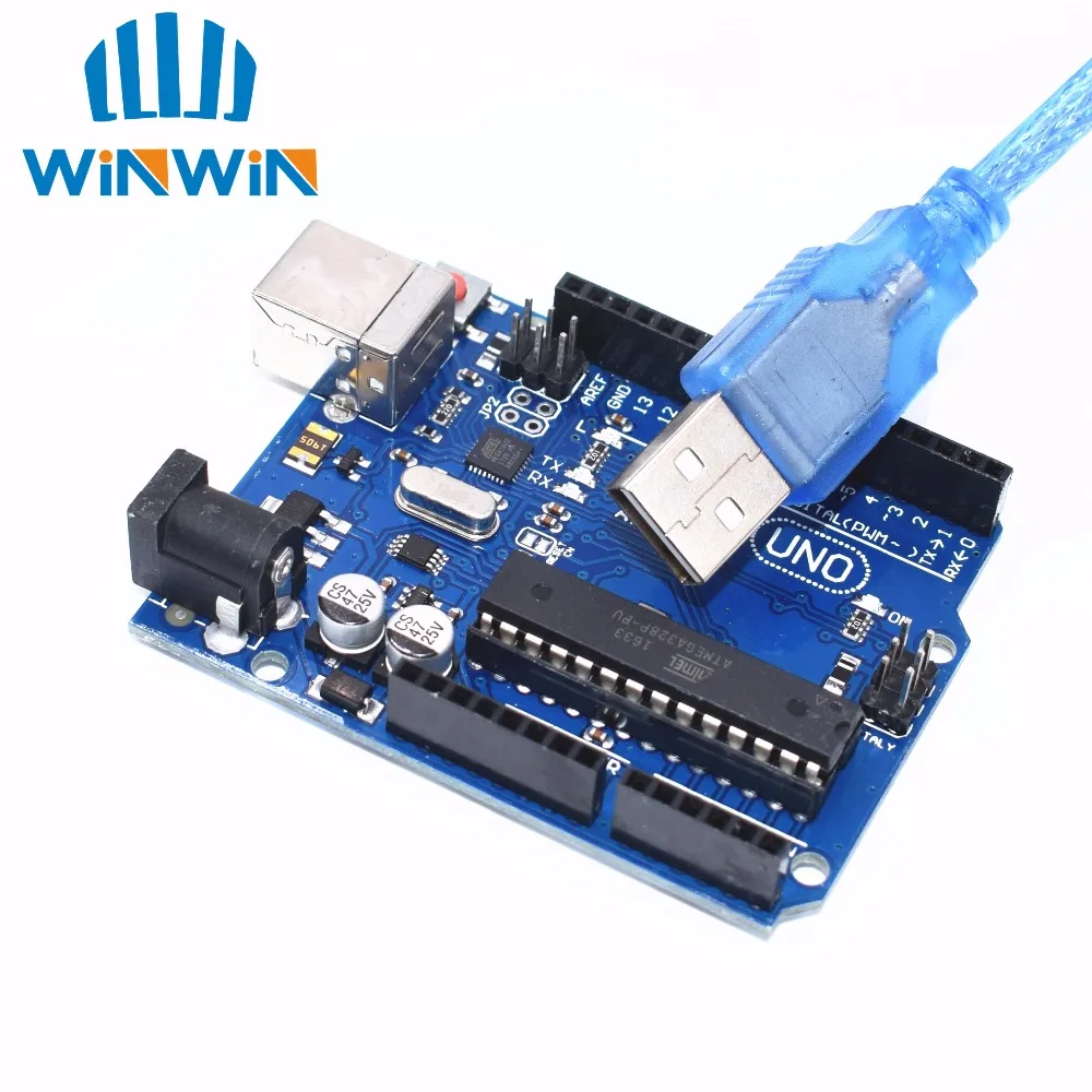 

1set UNO R3 Compatible MEGA328P ATMEGA16U2 1PCS UNO R3 + 1PCS cables