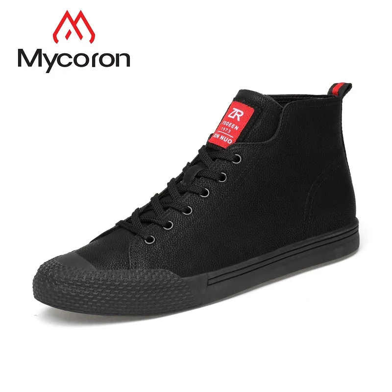 

MYCORON Men Shoes 2018 New Style Casual Boots Luxury Fashion Men Sneakers Black White Luxury Male Shoes Sapatos Masculino