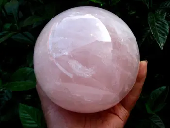 

7.48lb NATURAL rose quartz crystal sphere ball healing