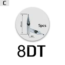 5 шт. DT нержавеющая сталь татуировки Советы Короткие Пластиковые иглы для тату боди-арт поставка