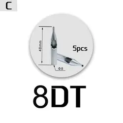 5 шт. DT нержавеющая сталь татуировки советы Короткие пластик иглы Советы для тату аксессуары для боди-арта Бесплатная доставка