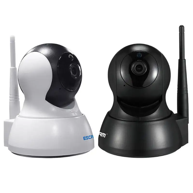 

ESCAM QF007 1MP 720P Wireless IP Camera WiFi IR Alarm Pan/Tilt Support 64G TF CARD Night Vision Motion Detection Video Recorder