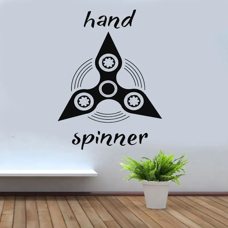 

Game Whirligig Spinner Hand Wall Sticker Vinyl Home Decor Boys Bedroom Relieve Stress Decals Removable Murals Wallpaper A183