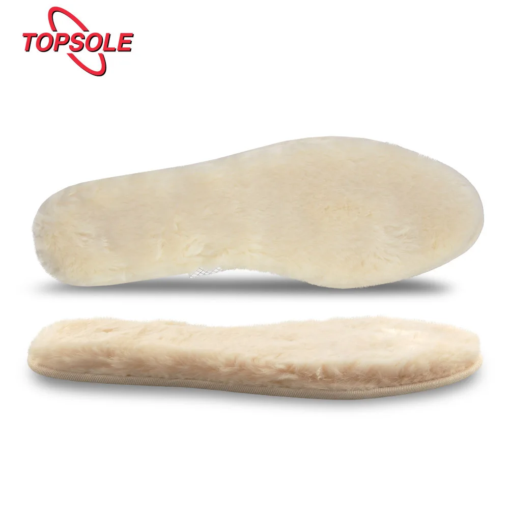 Зимние теплые стельки TOPSOLE с подогревом для обуви мягкие толстые шерстяные