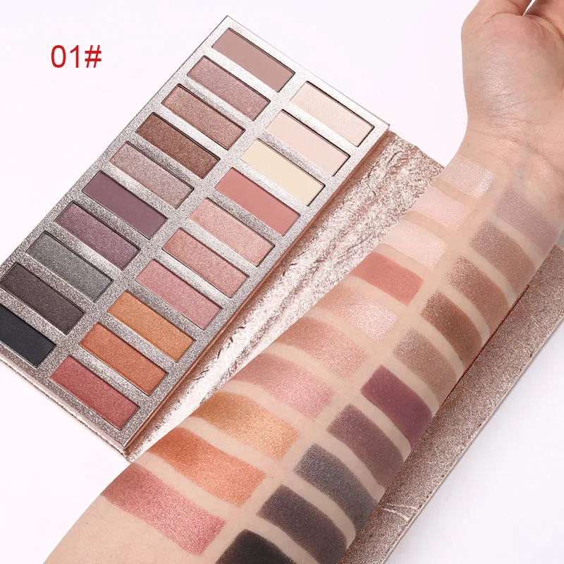 

UCANBE 20 Colors Shimmer Matte Eyeshadow Palette Makeup Smokey Warm Pigment Long Lasting Powder QS888