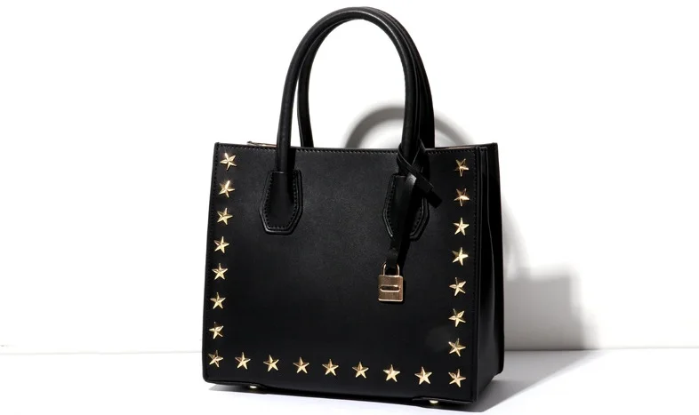 Female Rivets Genuine Leather Bags For Women Luxury Handbags Woman Bag Designer New Star Portable Ladies Shoulder Handbag18