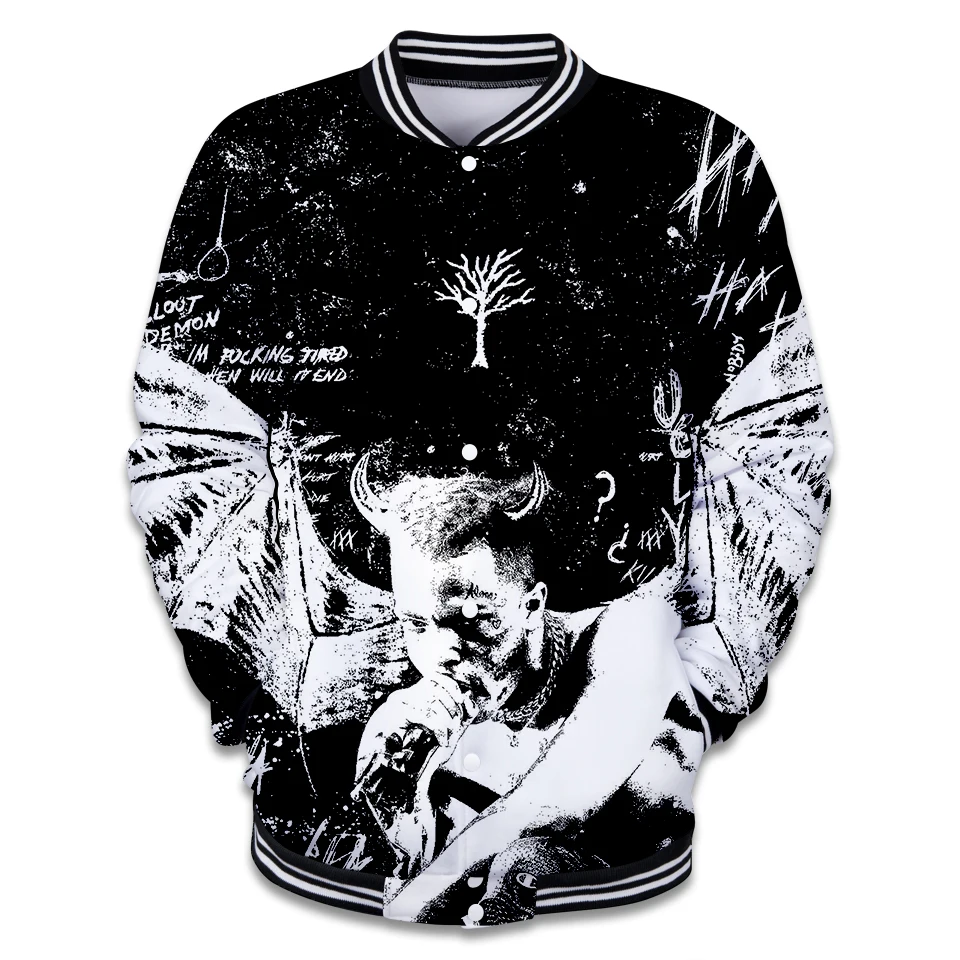 Xxxtentacion 3D бейсбольная куртка Бомбер мужская Rip xxxtentacion свитер рэпер Jahseh Дуэйн Onfroy