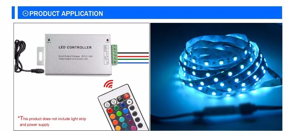 15 м 10 м 5 м 5050 RGB IP65 IP20 водонепроницаемая светодиодная лента неоновая лента DC12V 12A RF 44 ключ пульт дистанционного управления AC/DC адаптер питания комплект