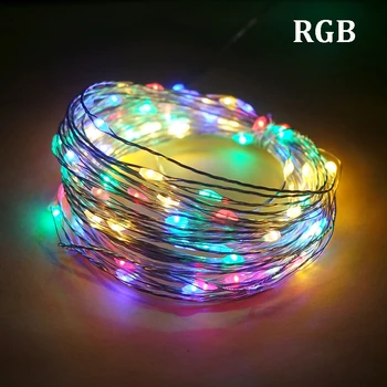 

Copper Wire Lights RGB LED String lamp waterproof Led string battery Lights strip for Christmas Wedding Home Party Decoration