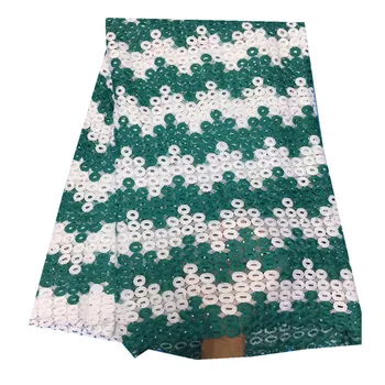 

2018 High quality Bead Embroidery guipure water Swiss African milk silk cord soluble print lace Fabric for dress 5y/lot pl70-24