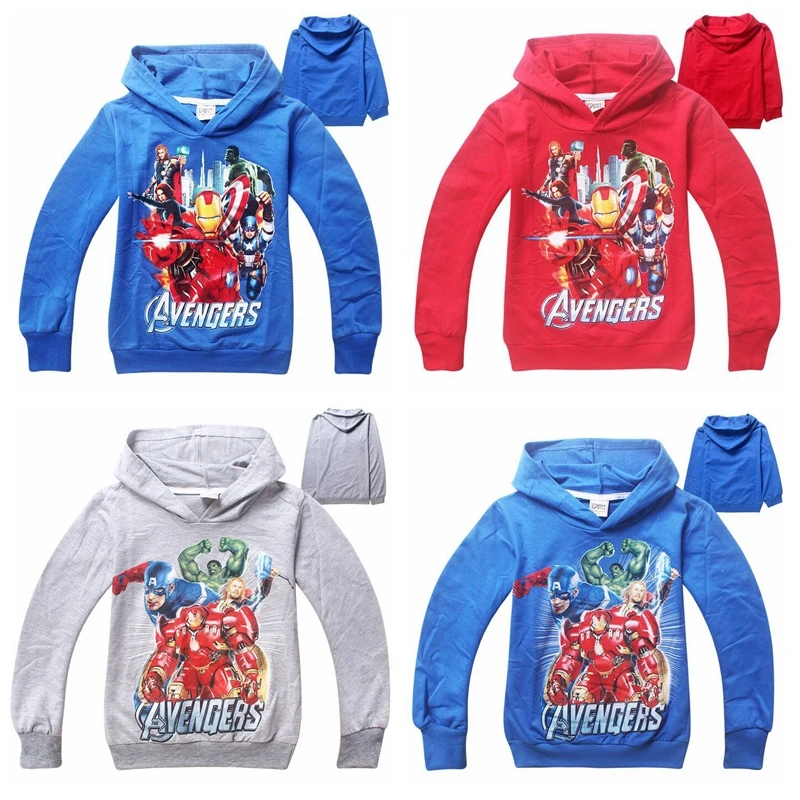 Free shipping children clothes boy Marvel's the avengers hooded sweater