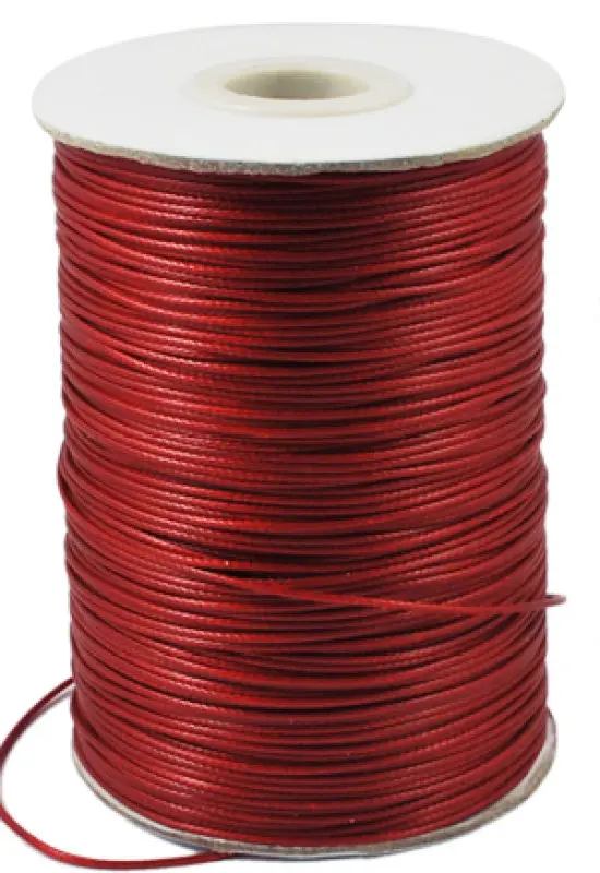185 ярдов/рулон 1 мм корейский вощеный полиэфир шнур для самостоятельного изготовления ювелирных изделий Браслет Ожерелье Веревка Черный Серый Оранжевый Красный Розовый - Цвет: DarkRed