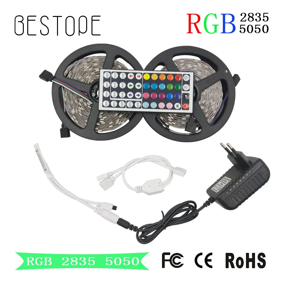 RGB LED Strip SMD 2835 LED Light DC 12V 5050 Strip 5M 10M Waterproof Flexible Ribbon