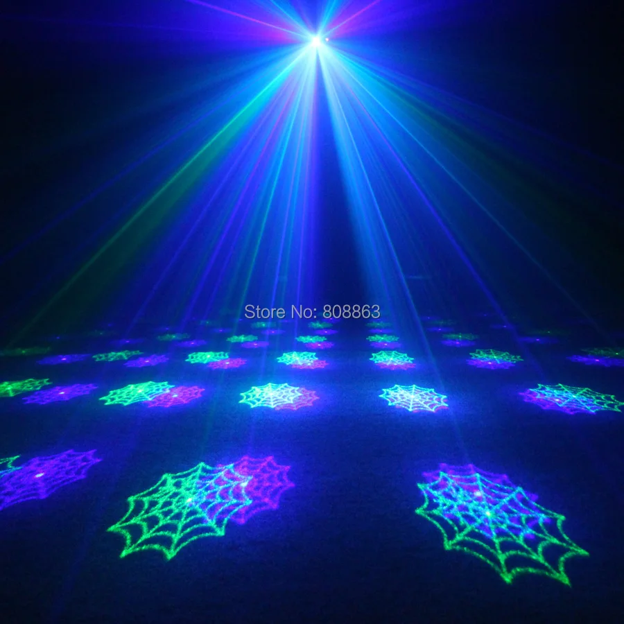 ESHINY дистанционного Мини Синий Зеленый лазерный 12 Хэллоуин вышивка крестом картины проектор DJ диско танцы бар Семья вечерние Рождество