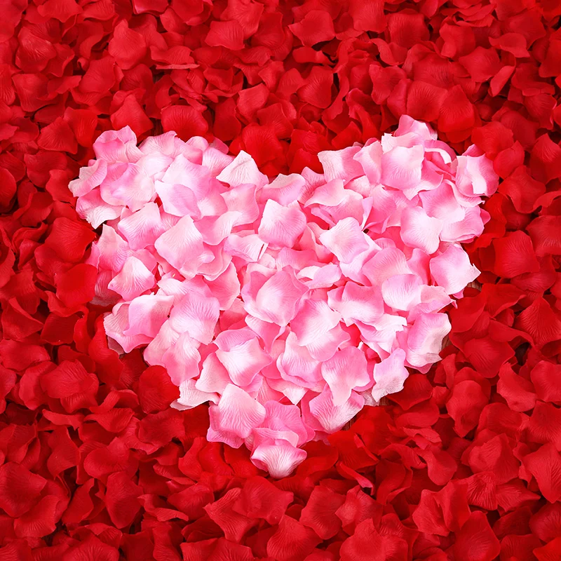 Gold 1000 Pcs Silk Rose Petals Fake Petals for Wedding Decoration Festive Supplies 