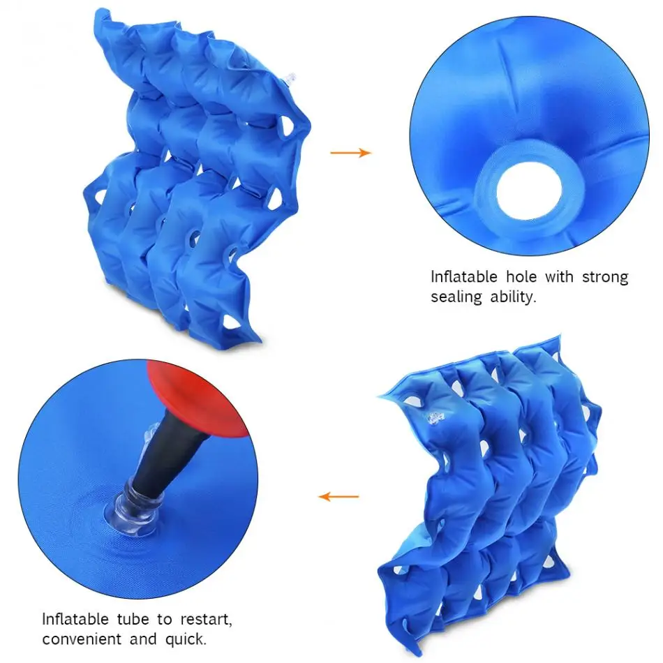 מוצר PVC Air Cushion Inflatable Seat Cushion Anti Bedsore Decubitus Chair Pad Medical