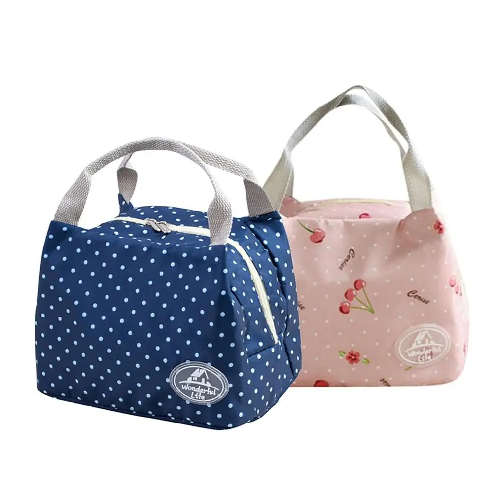 Classic Portable Travel Picnic Stripe Lunch Bag Thermal Insulation Bag For Kids