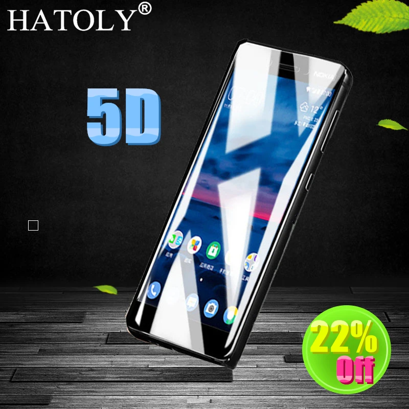 Закаленное стекло HATOLY 5D для Nokia 3 Защита экрана полноэкранная пленка TA 1020 1032