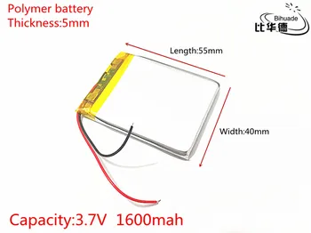 

3.7V 1600mAh 504055 Lithium Polymer Li-Po li ion Rechargeable Battery cells For Mp3 MP4 MP5