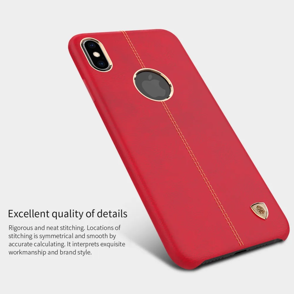 Cho iPhone XS Max Trường Hợp Nillkin Englon Điện Thoại Da Trường Hợp đối với iPhoneXS Luxury Cover Quay Lại cho iPhone XS Max XR X Nilkin Trường Hợp Điện Thoại otterbox cases