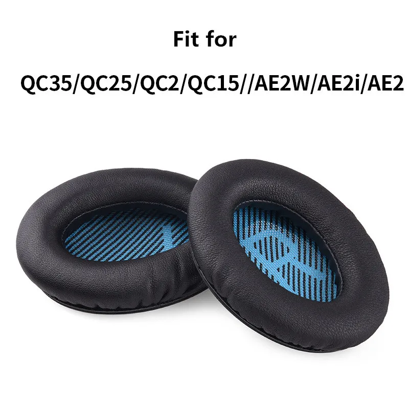 Sheepskin Leather Replacement Memory Foam Earpads for BOSE QC2 QC15 AE2 i QC25 QC35 Headphones Ear Pads Cushions Plastic Stick