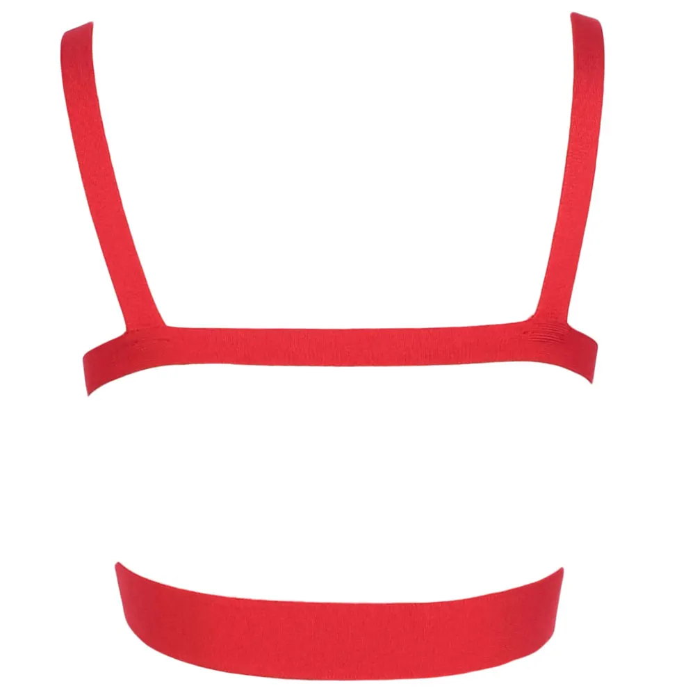 Короткий красный топ с открытой спиной и бретельками женские оптовые Клубные повязки из вискозы