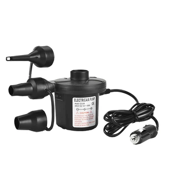 

12V DC Electric Air Pump, Inflator/Deflator Air Pumps for Outdoor Travel Camping with 3 Nozzles, Air Mattress Beds Cushions Boat