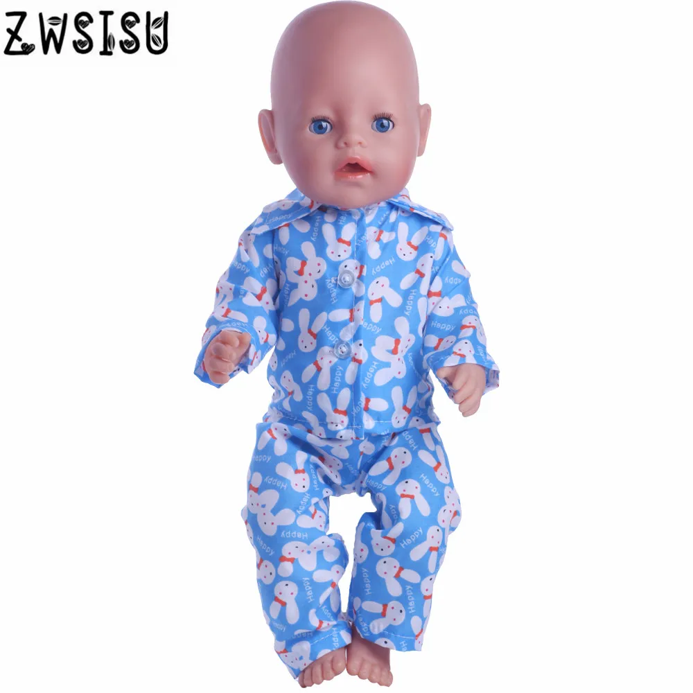 Кукольная одежда 15 шт. пижамы для 18 дюймов американская кукла и 43 см кукла для поколения игрушек - Цвет: n594