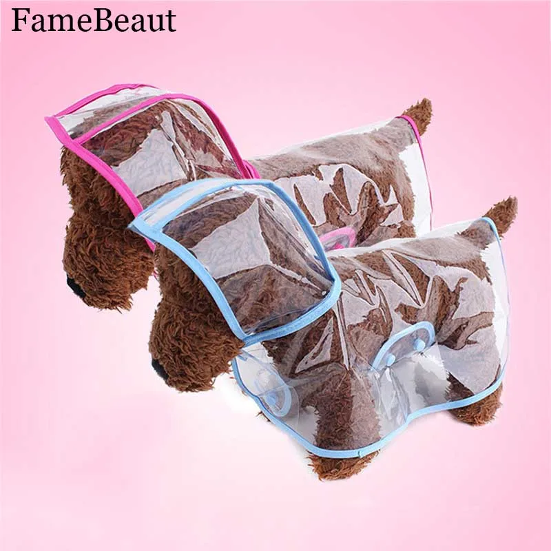 FameBeau High Quality Transparent PVC font b Pet b font Coat Dress Dog Rain Coat Raincoat