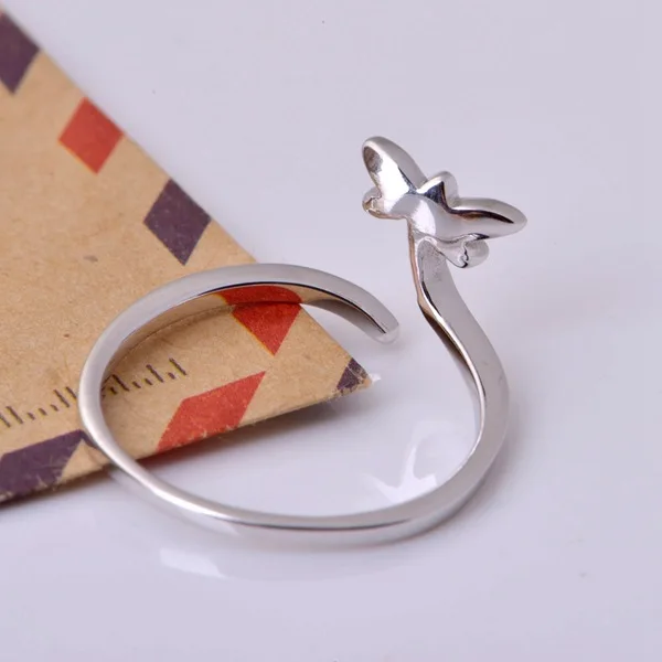 AMORUI Women Open Adjustable Wedding Rings Silver Animal Dragonfly Engagement Woman Trendy Rings Femme Fashion Jewelry Anillo