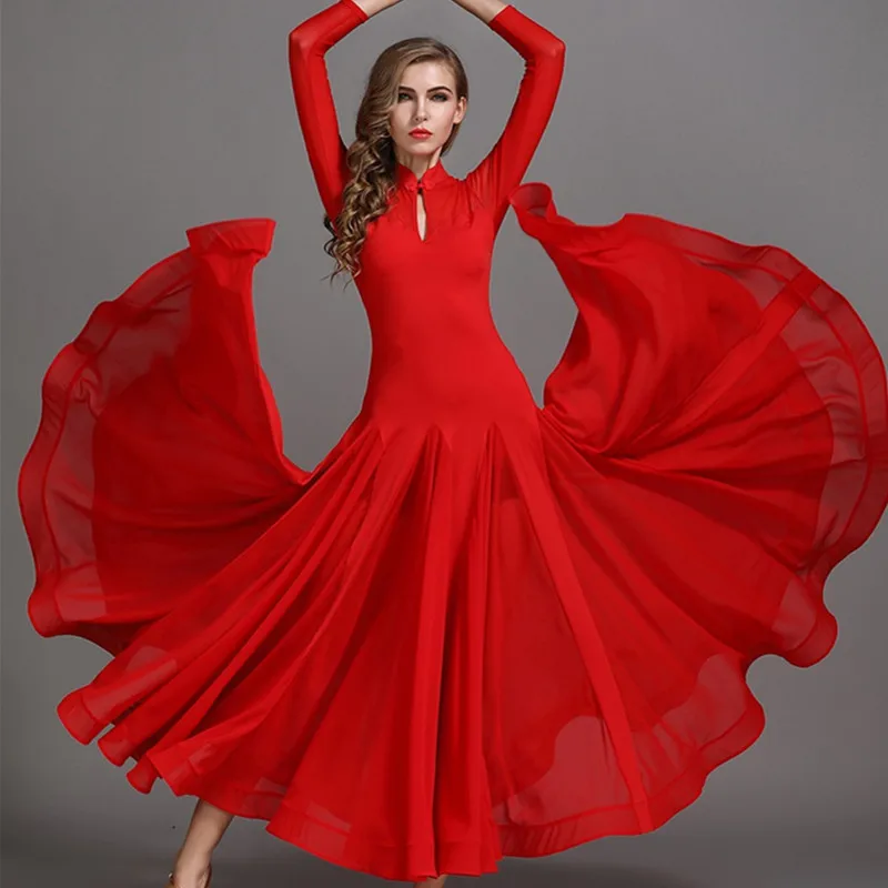 Lady Modern Dance Dress Long Sleeve Female Flamenco Dance Wear
