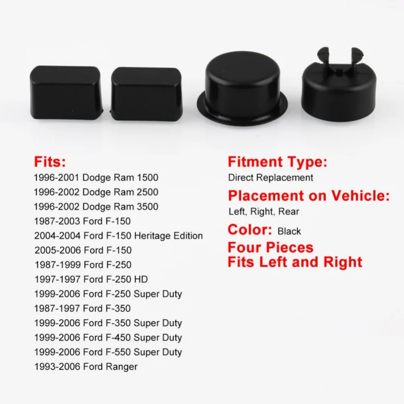 4 шт./компл. петля задней двери комплект вставок для Dodge Ram и для Ford серии грузовиков серии SSW017-BK